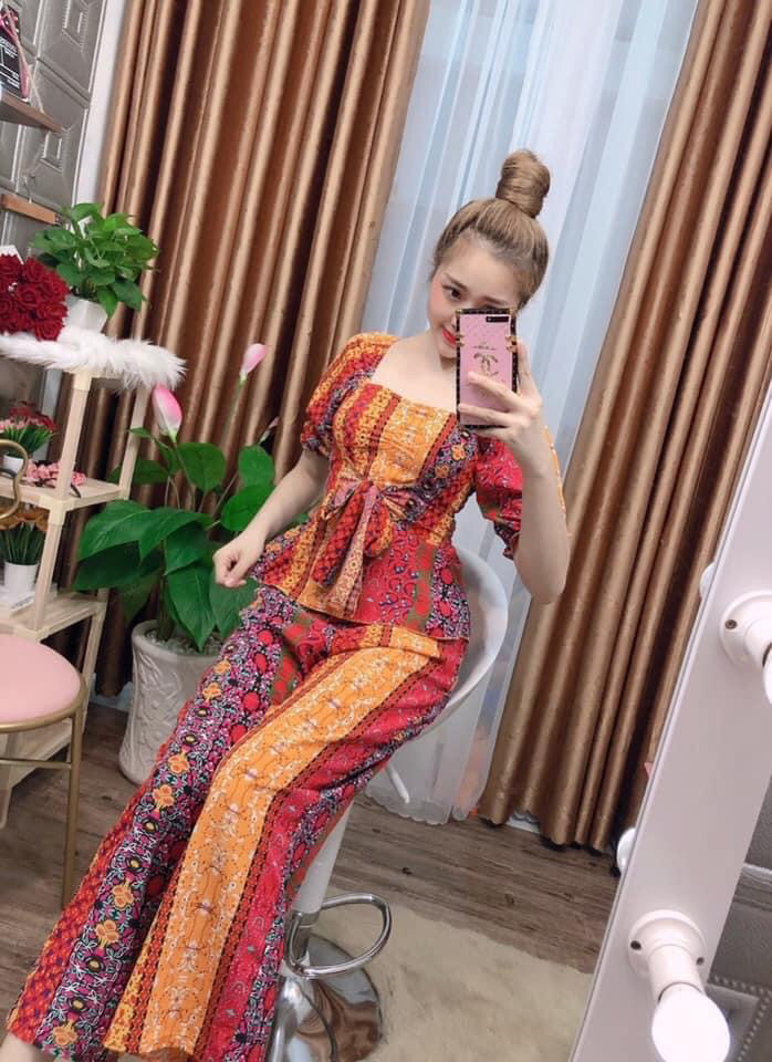 [HCM]ĐỒ BỘ MẶC NHÀ THỔ CẨM CHẤT LIỆU MANGO CAO CẤP NHÂT