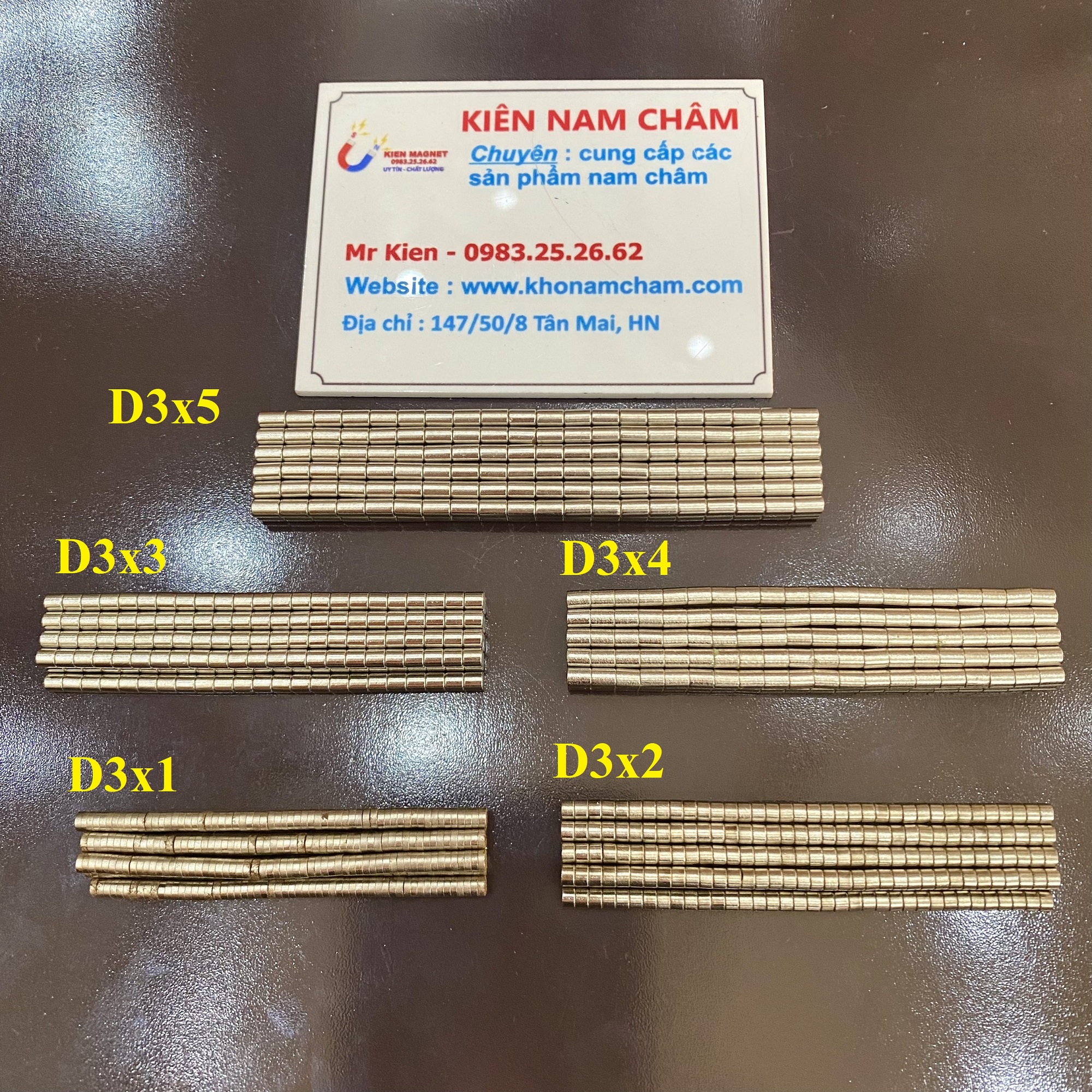 Combo 10v, 20v, 30v, 50v nam châm đất hiếm phi 2mm, 3mm siêu nhỏ siêu mạnh