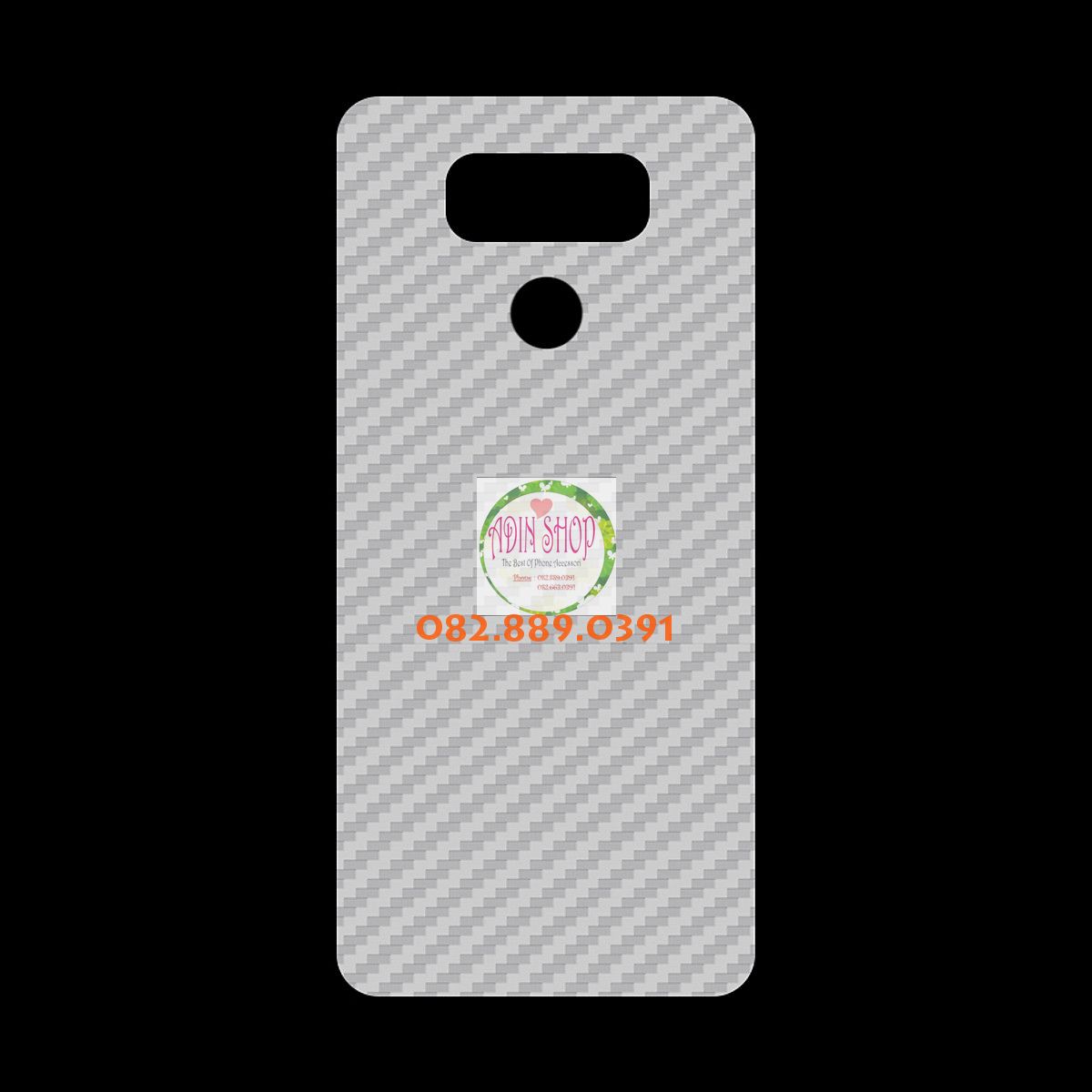Miếng dán mặt lưng skin carbon lg g6 / x6 trong 3d đen