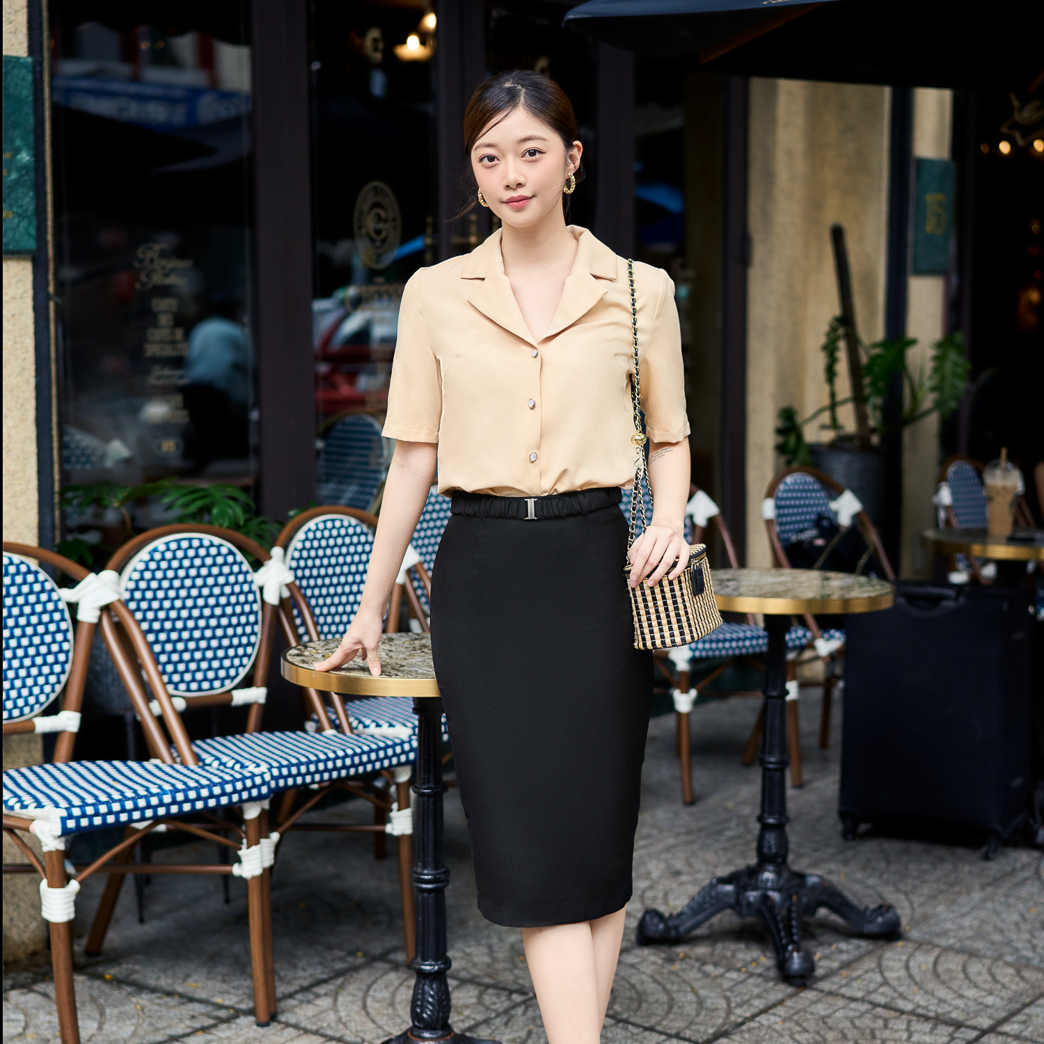 [NHẬP MÃ NOVFALAZSOCIAL02 GIẢM 40K ĐƠN 199K  ] Chân váy bút chì pho xéo Maybi