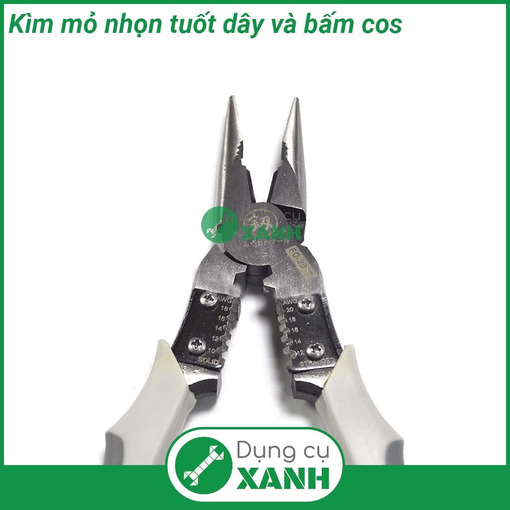 Kìm mỏ nhọn tuốt dây bấm cos chuyên dụng
