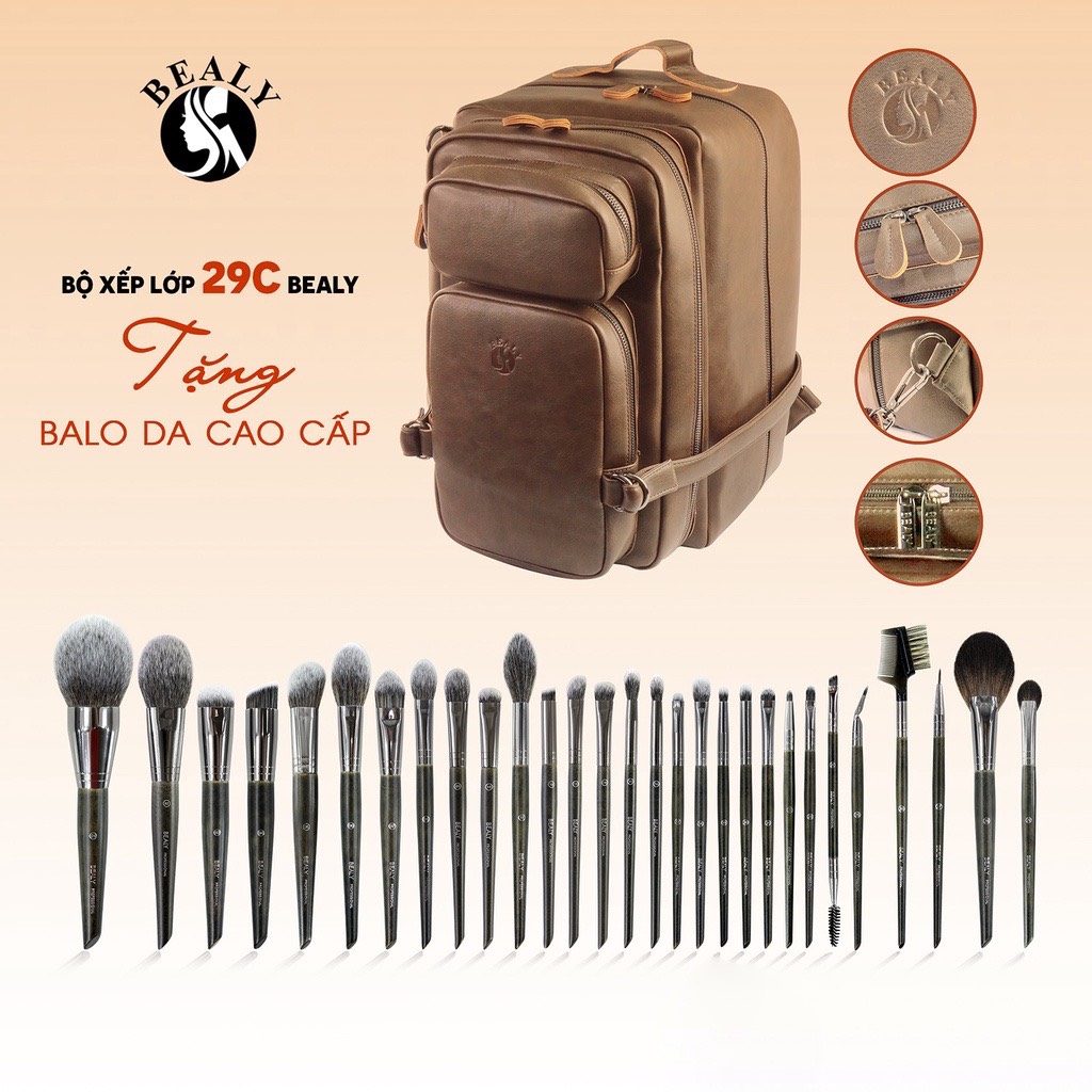 BỘ CỌ TRANG ĐIỂM XẾP LỚP BEALY 29C (Cọ)