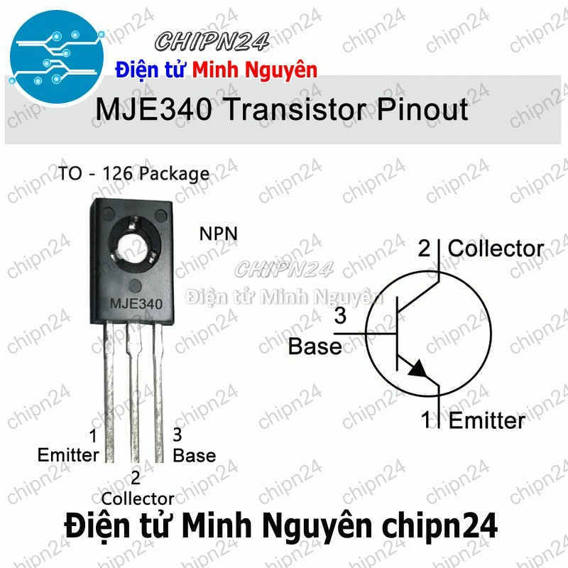 [4 con] (KT1) Transistor MJE340 TO-126 NPN 500mA 300V (MJE 340) - HH002804