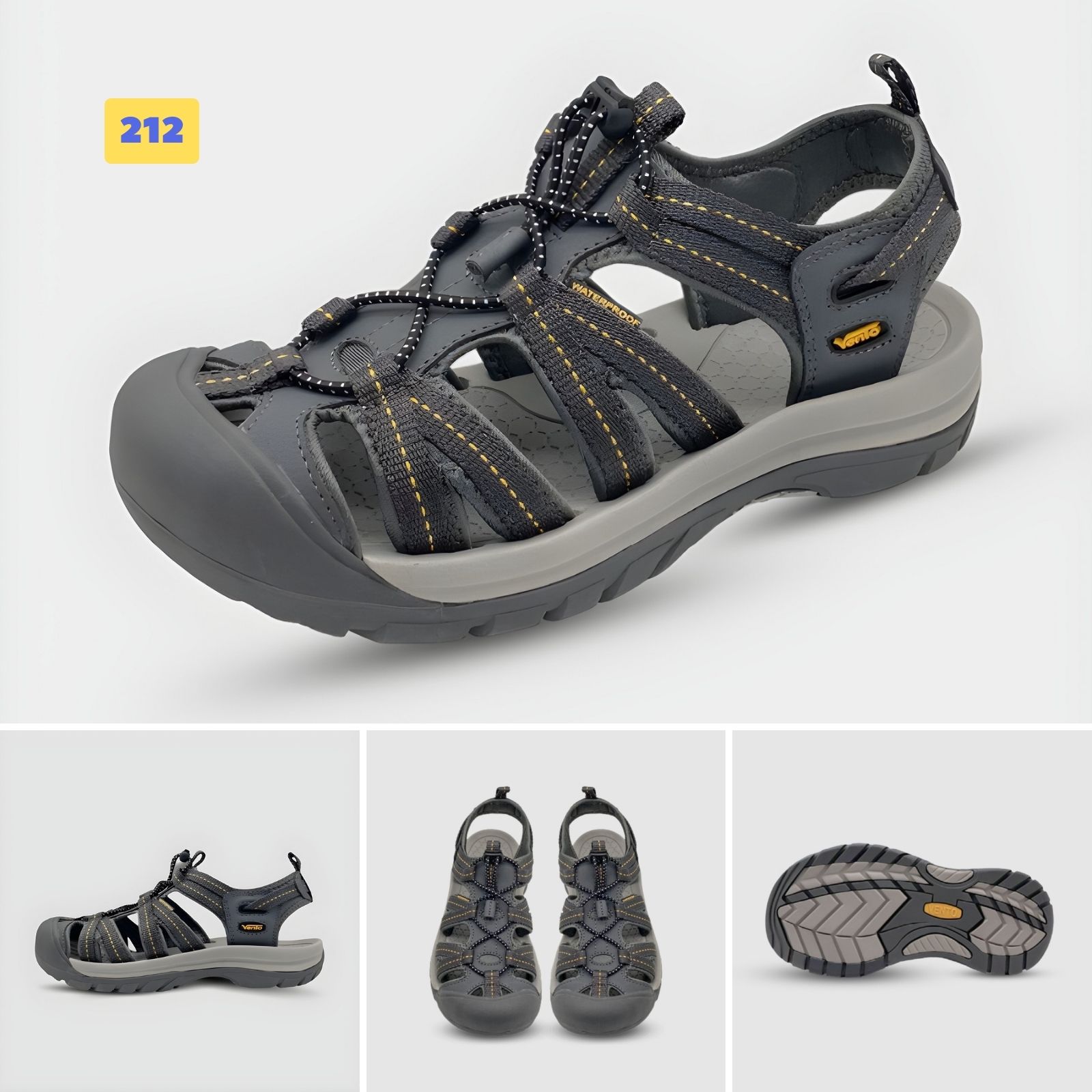 Giày sandal nam bít mũi Vento SD08003 có big size 44