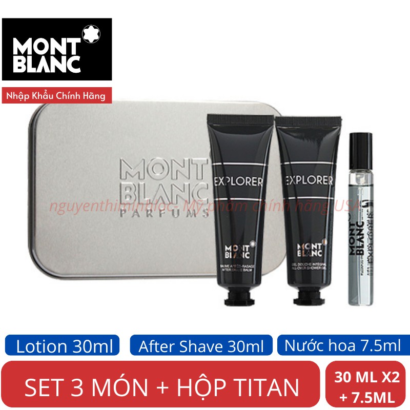 Bộ Set Nước Hoa Mini Mont Blanc Explorer 3 pcs