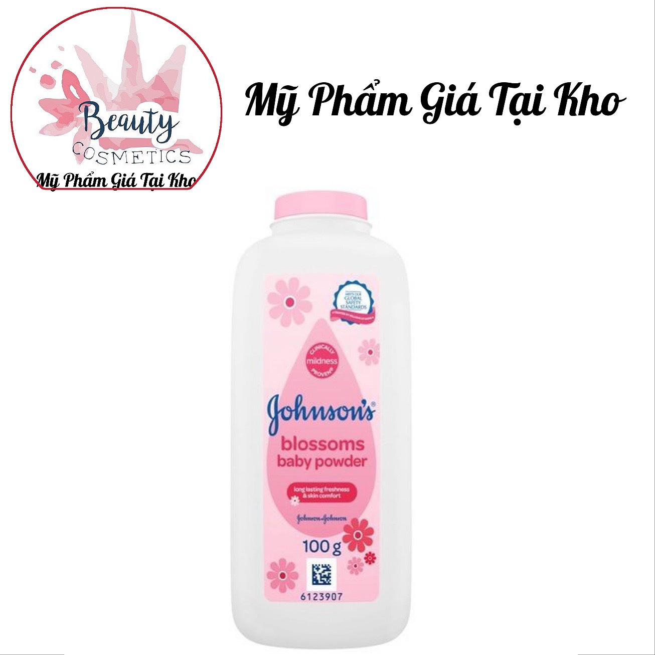 Phấn rôm hồng johnson's baby cho bé 100g