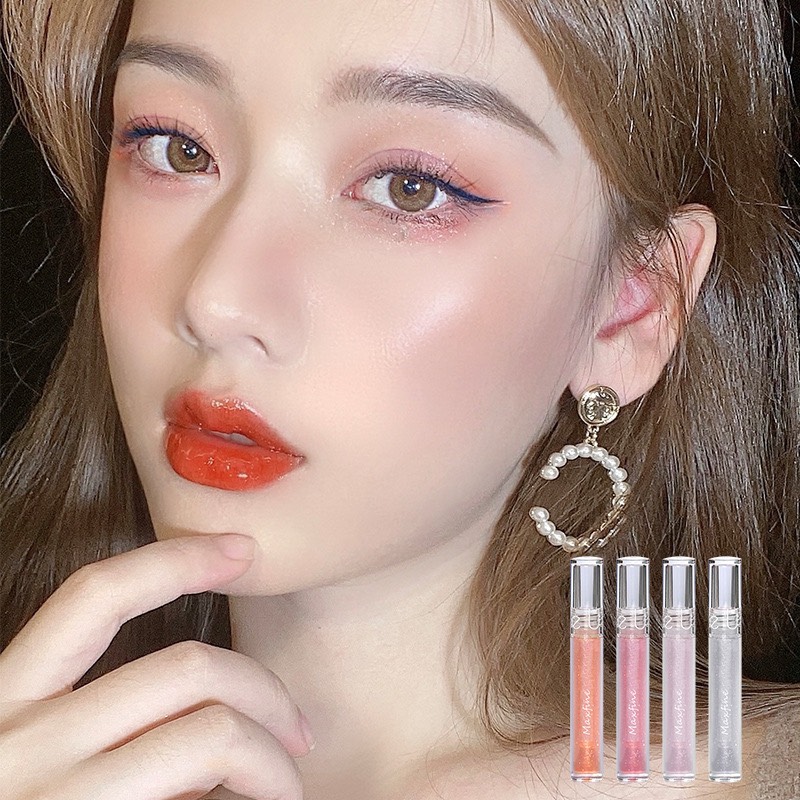 Son bóng trong suốt căng mọng môi giữ ẩm môi có nhũ MAXFINE