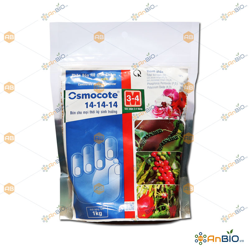 Phân tan chậm npk osmocote 14-14-14 gói 1kg - c5.1040