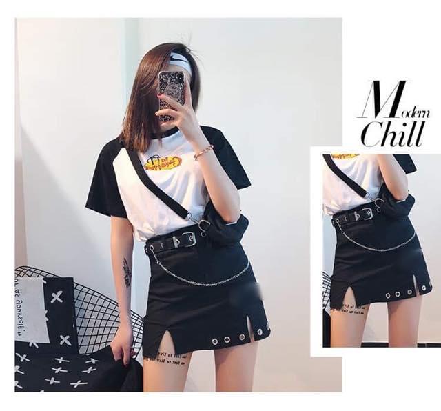 [HCM]Chân váy ulzzang girl kèm chain cực chất