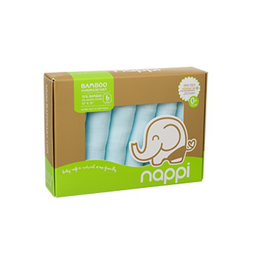 Hộp khăn sữa sợi tre Nappi (6 chiếc/hộp)