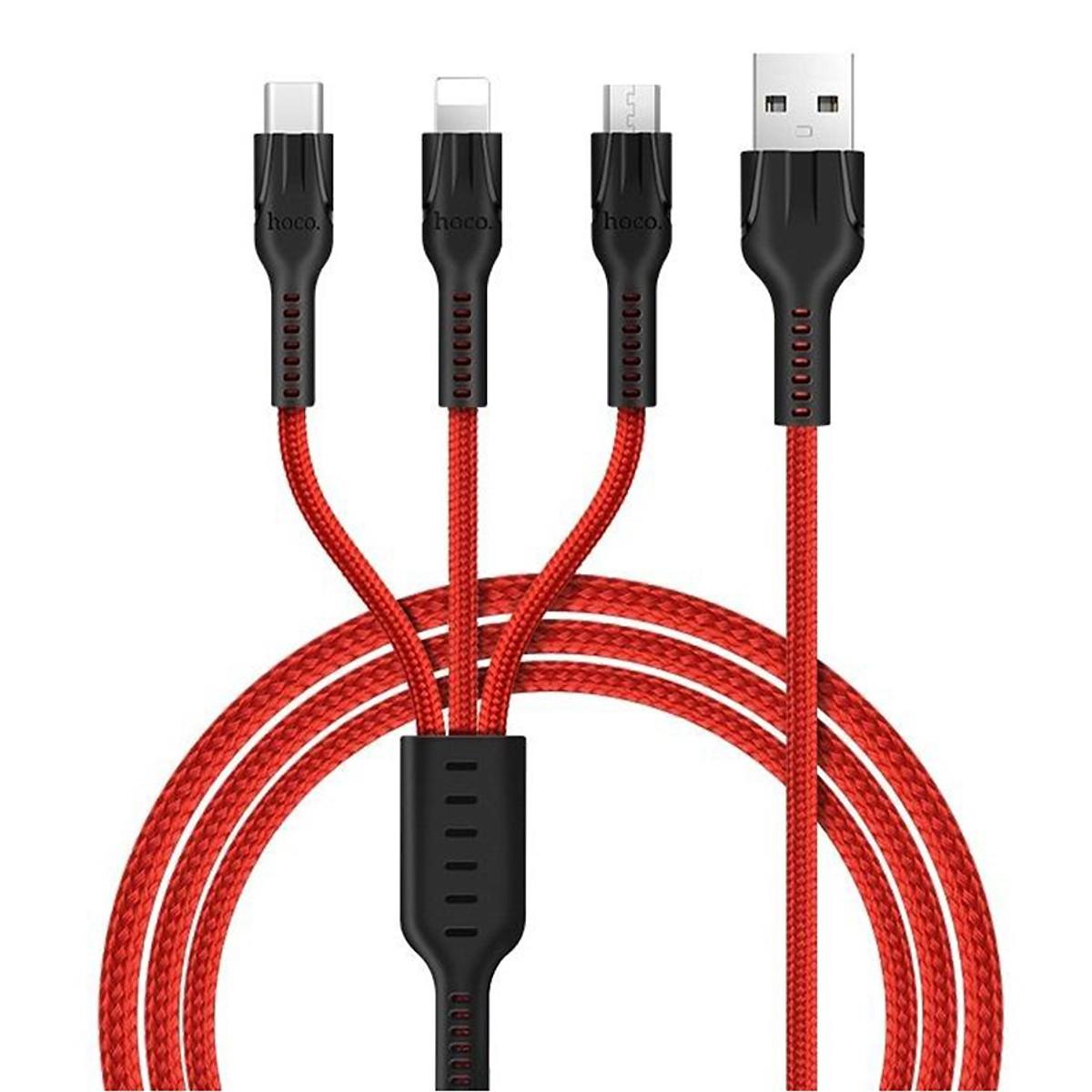 [HCM]Dây Cáp Sạc Lightning Cho iPhone/USB Type-C/MicroUSB Hoco U31 Benay (1.2m)