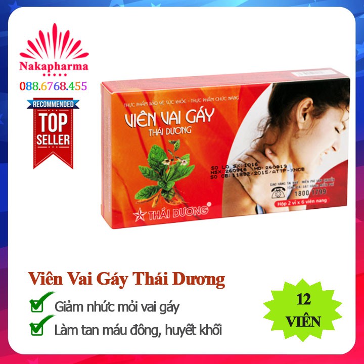 ✔️️️ Viên Vai Gáy Thái Dương – Giảm đau đầu, hoa mắt, chóng mặt, nhức mỏi vai gáy, tê bì chân tay, làm tan máu đông