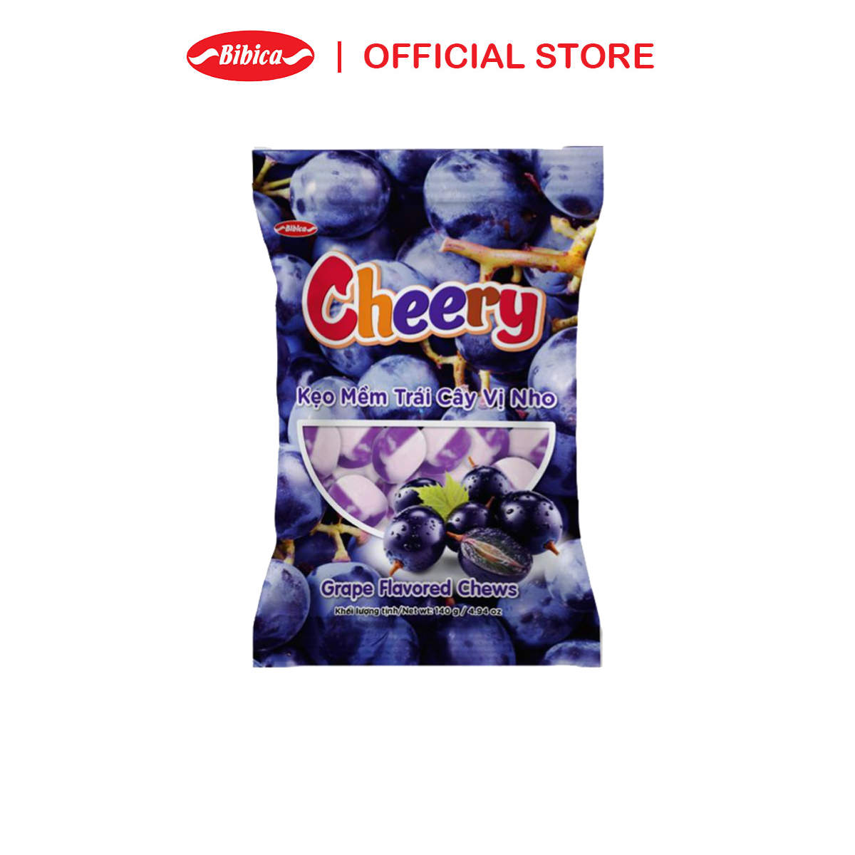 Combo 3 Kẹo Mềm Trái Cây Cheery Bibica 140g