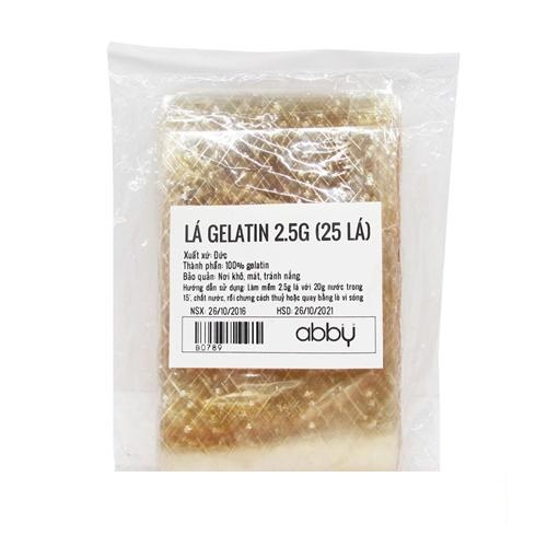 25 lá gelatin 3g/lá