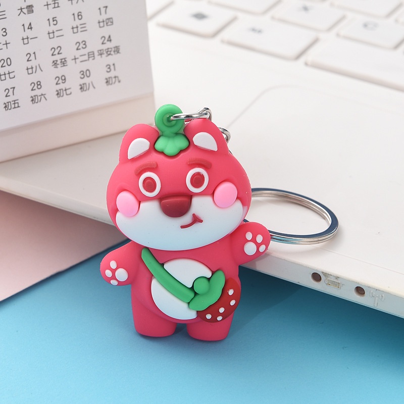 Moc khóa gấu đỏ cute