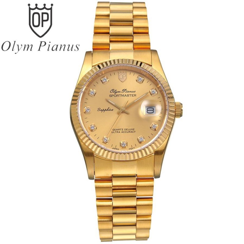 Đồng hồ nam mặt kính sapphire Olym Pianus OP89322 OP89322MK vàng bán chạy