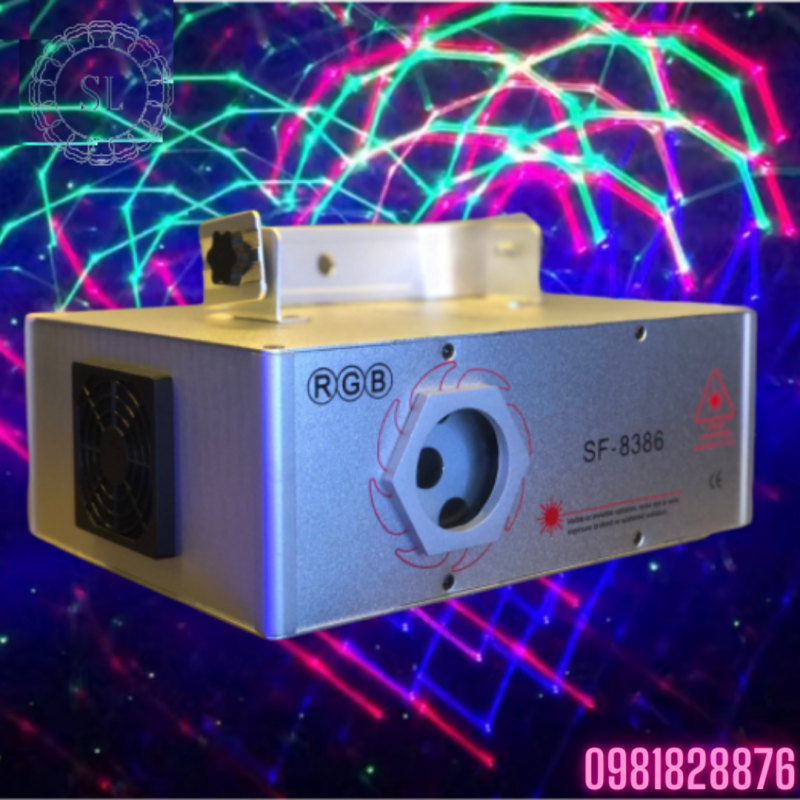 Đèn Laser 3D SF 8386 Hiệu Ứng Siêu Hot Kết Hợp Cảm Biến Âm Thanh Đèn Bay Phòng
