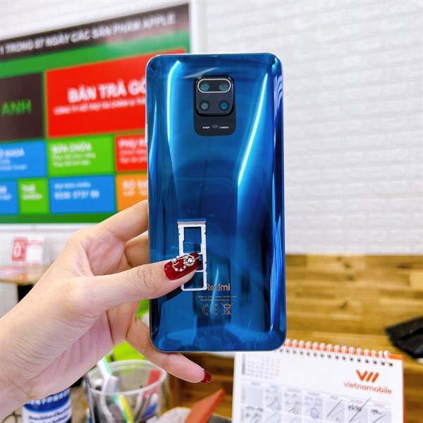 Bộ vỏ Xiaomi Redmi Note 9s zin chuẩn hàng nấu máy có kính cam, khay sim