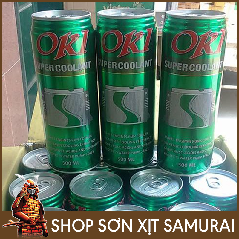 Chai nước làm mát động cơ Oki màu xanh