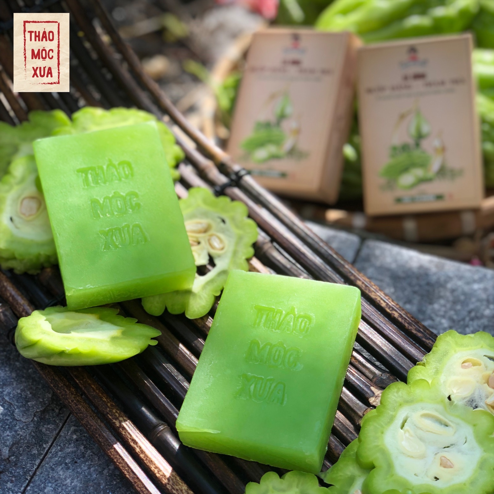 [CHÍNH HÃNG] Xà Bông Mướp đắng - Tràm trà - Thảo Mộc Xưa
