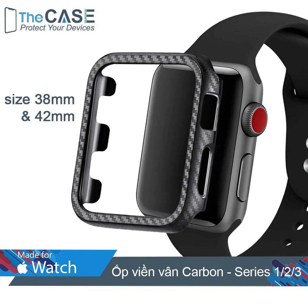 Ốp Viền Apple Watch 1/2/3 Vân Carbon Size 38mm/42mm (The Case)