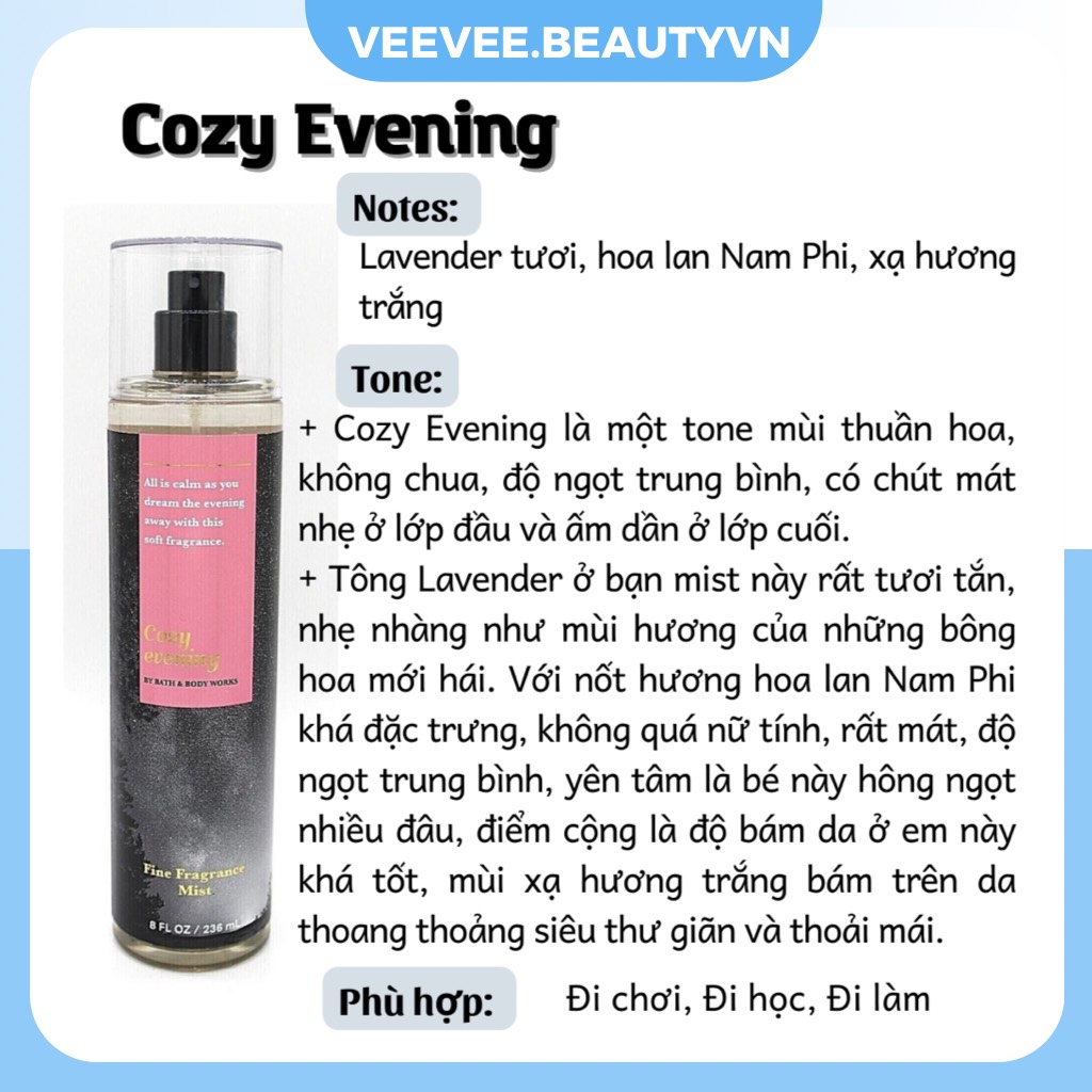 Body Mist chiết 30ml xịt thơm toàn thân Bath and Body Works BBW nhiều mùi khử mùi nước hoa nữ chính hãng