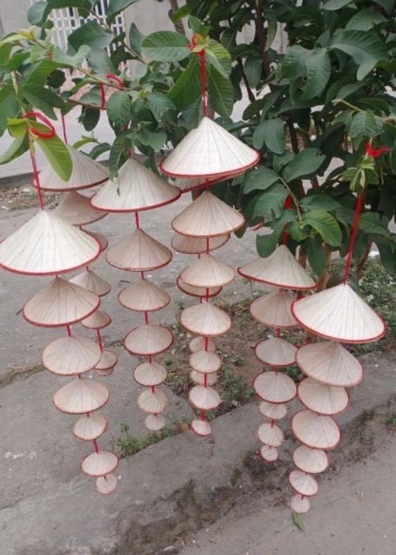 nón lá mini đủ size, dùng trang trí, decor, 1 cái nón lá