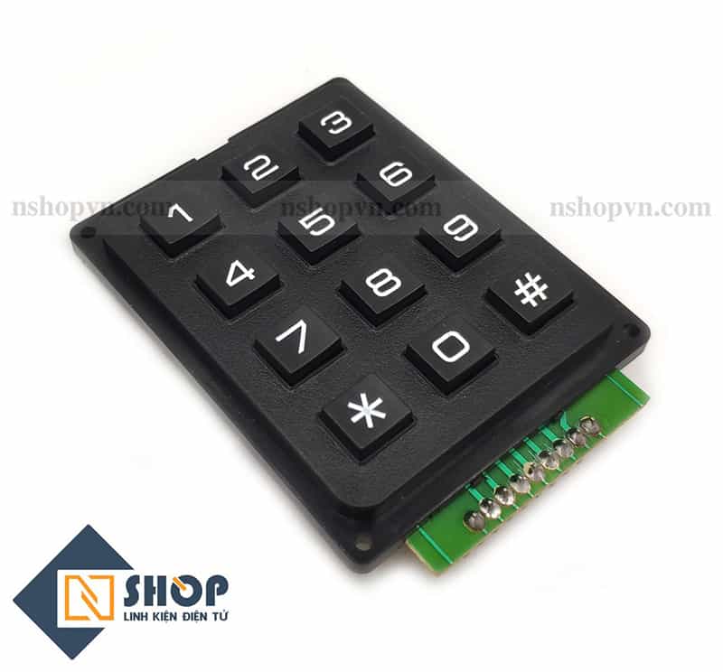 Bàn phím nhựa cứng 3x4