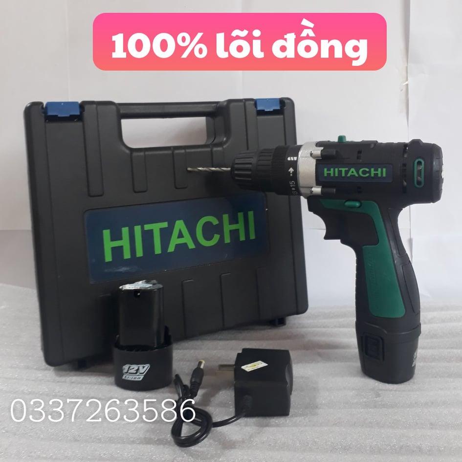 MÁY KHOAN PIN HITACHI 12V( kèm 2pin)