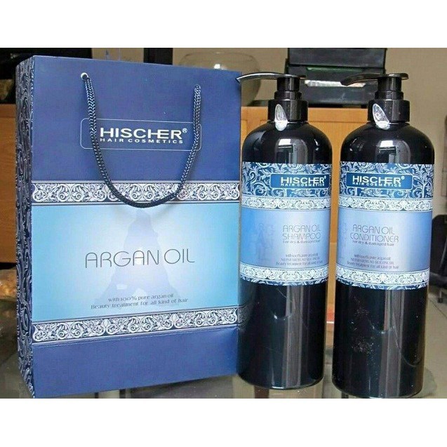 CẶP GỘI XẢ COLLAGEN PHỤC HỒI TÓC HISCHER ARGAN 1000MLx2