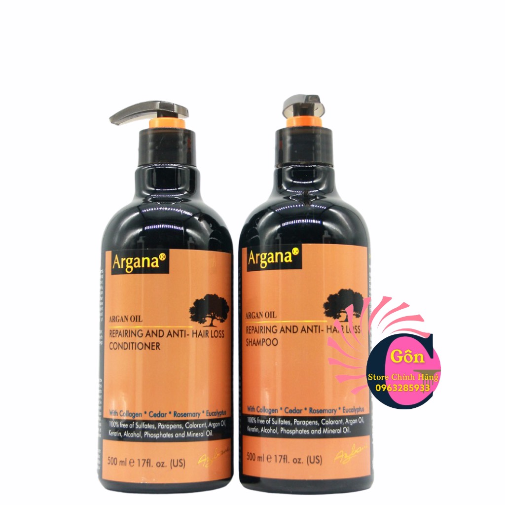 Gội Xả Argana Phục Hồi Và Ngăn Rụng Tóc 500ML - 750ML Chính Hãng PHÁP