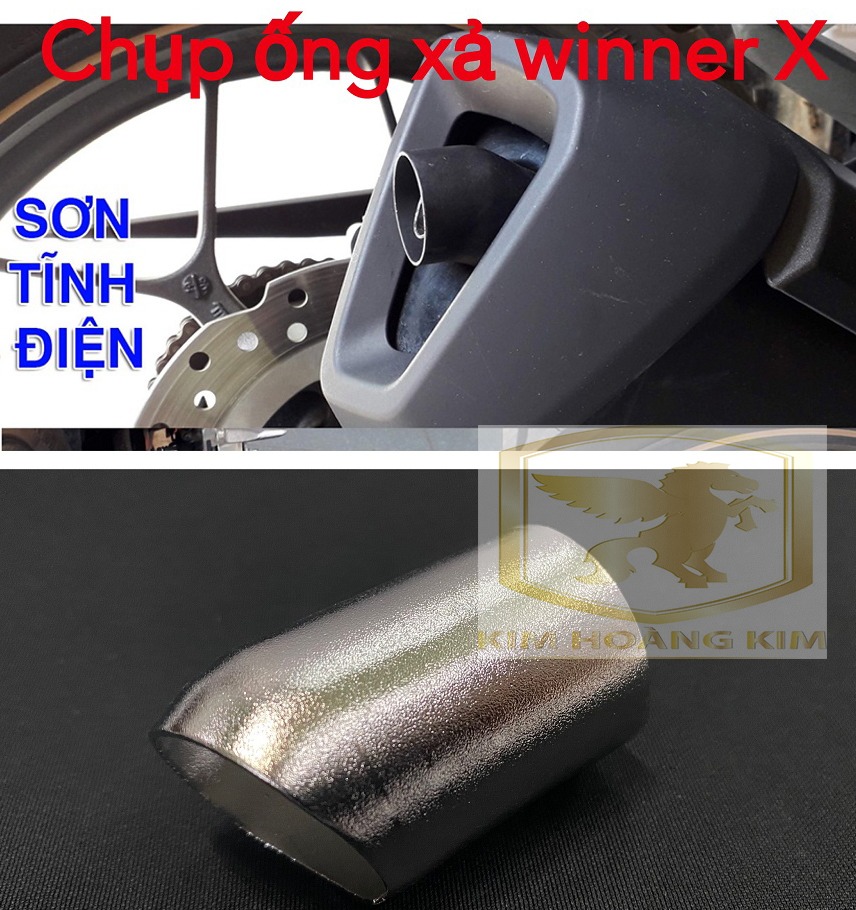 Ống Xả Winner X tránh xịt khói vào người đi đường....Siêu Rẻ màu Inox