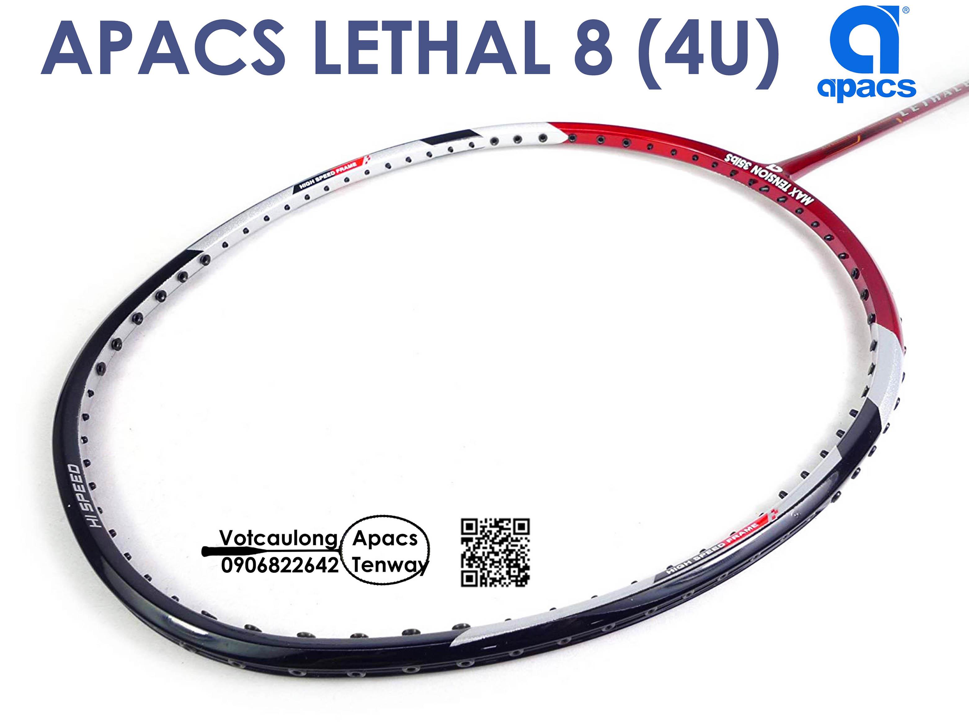 Vợt cầu lông Apacs Lethal 8 (4U) | Sắc đỏ mạnh mẽ, cân bằng công thủ