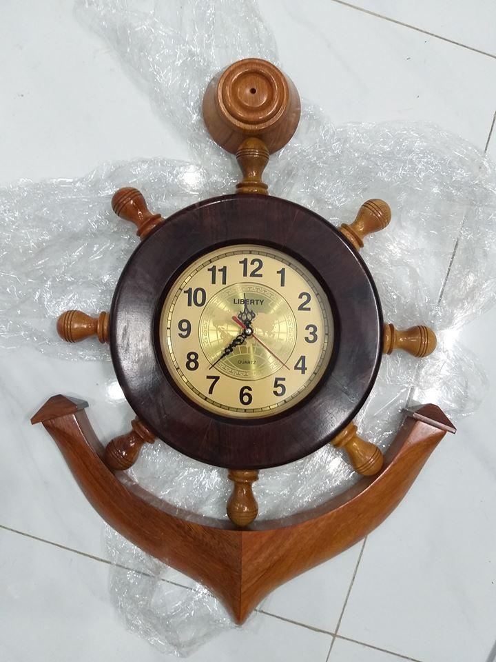 Đồng hồ gỗ neo cao 50cm