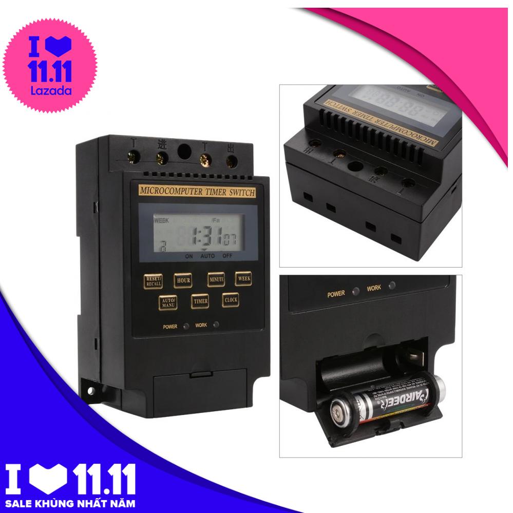 Bộ Công Tắc Hẹn Giờ Tắt Mở Thiết Bị Tự Động Smart Sensor KG316 (Đen) công tắc hẹn giờ ổ cắm hẹn giờ timer hẹn giờ điện tử công tắc điện thông minh bộ hẹn giờ