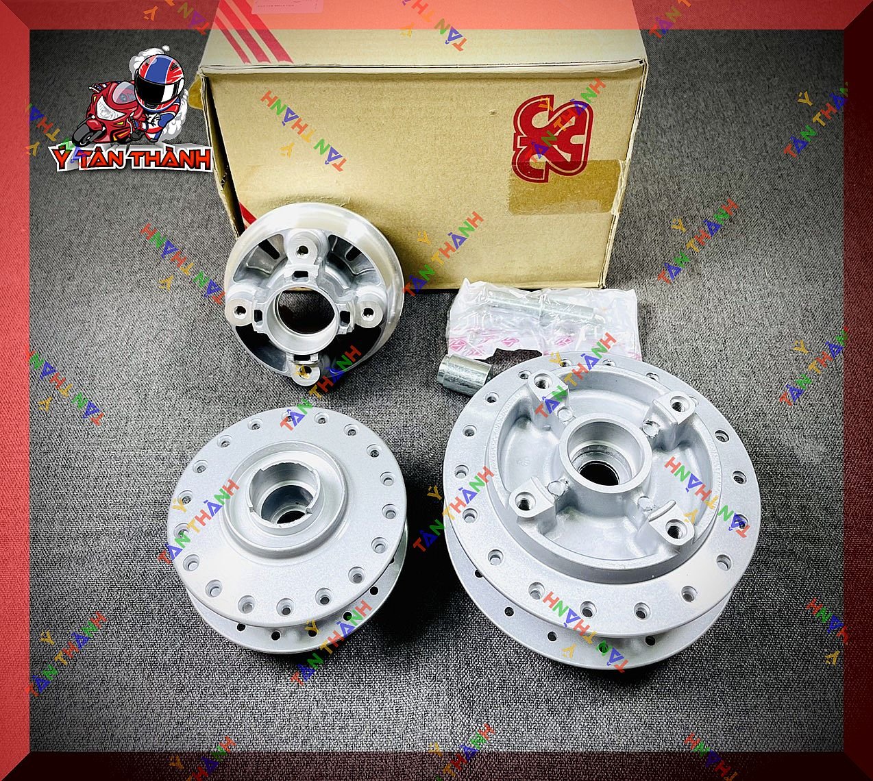 Cặp đùm Bạc Exciter 135 2 đĩa có cùi đĩa tải SYS MS65
