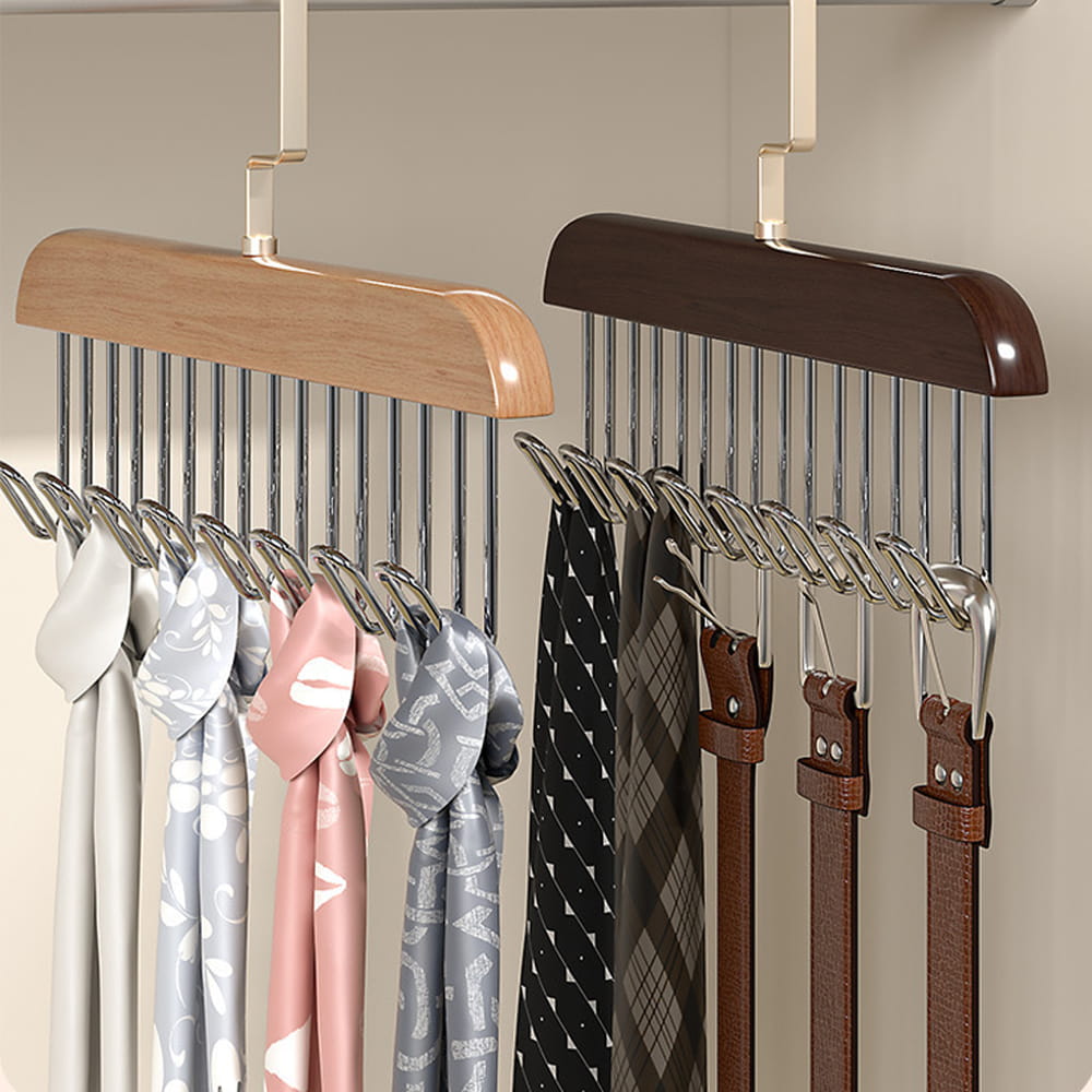 360 degree rotating multifunctional Wood hook underwear hanger underwear hook towel belt tie 2 string convenient clothes hook 360 degree rotating
