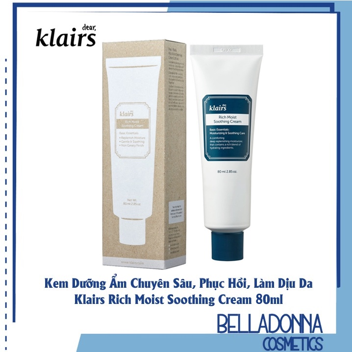 Klairs Rich Moist Soothing Cream 80ml