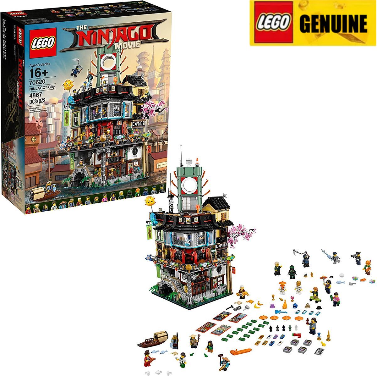 【Genuine】LEGO NINJAGO Thành phố Ninjago 70620 (4867Miếng) Đảm bảo chính hãng, từ Đan Mạch