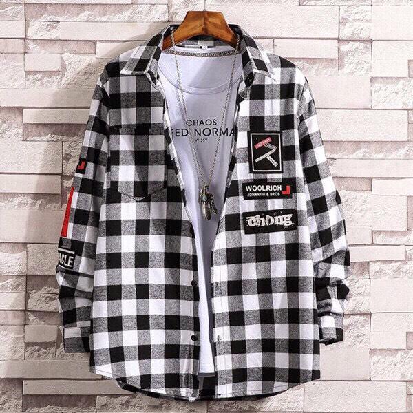 [HCM]ÁO KHOÁC SƠ MI NAM NỮ THỜI TRANG CHẤT KATE CAO CẤP MS1201