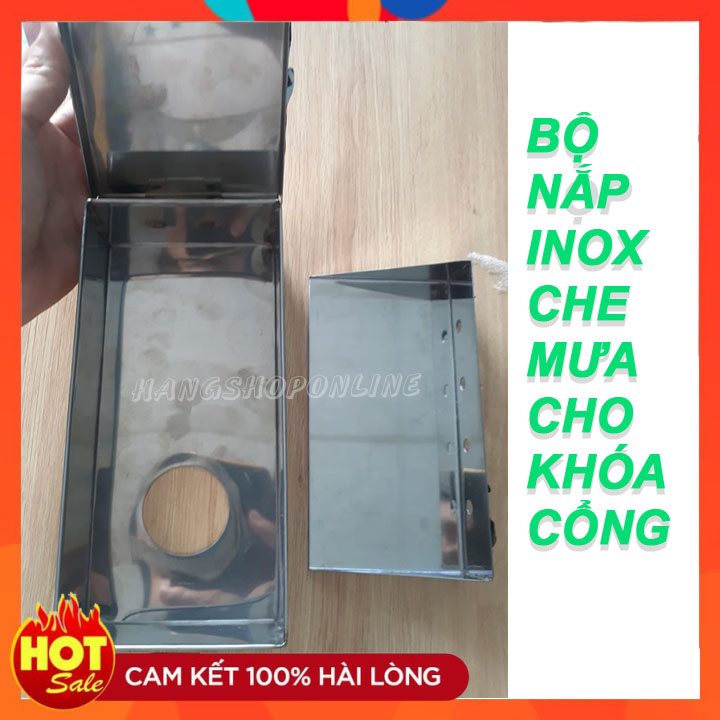 [HCM]Nắp che mưa inox cho khóa cổng
