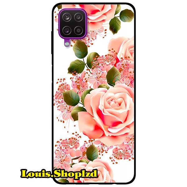 Ốp lưng dành cho samsung galaxy a12 - hoa hồng nhạt