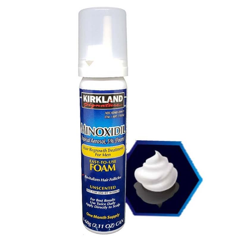 Dung dịch mọc Râu Tóc Kirkland Minoxidil 5% Foam (Dạng bọt)