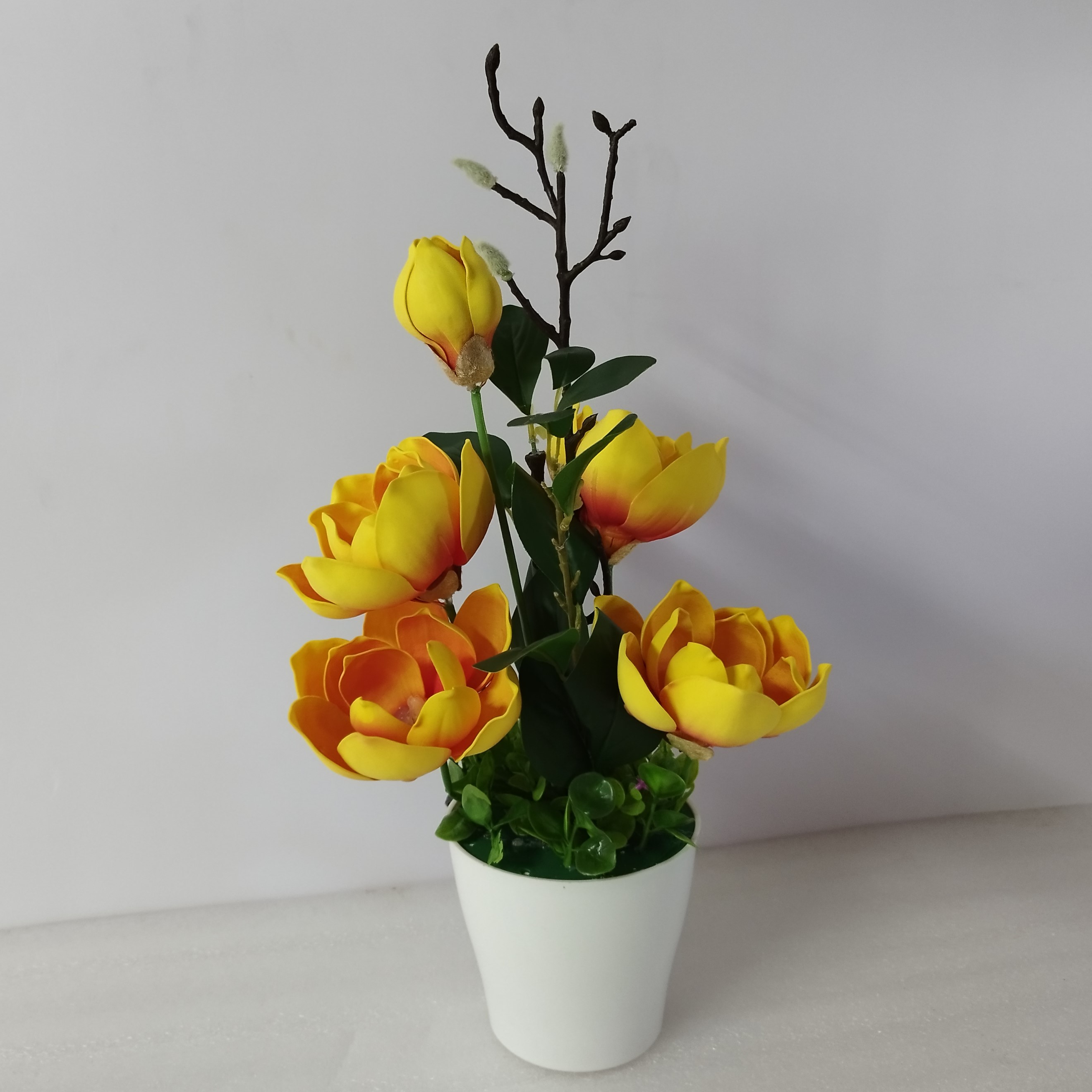 Hoa Mộc Lan Decor Trang Trí Nhà Cửa - Hoa Mộc Lan Có Đèn (5 bông)