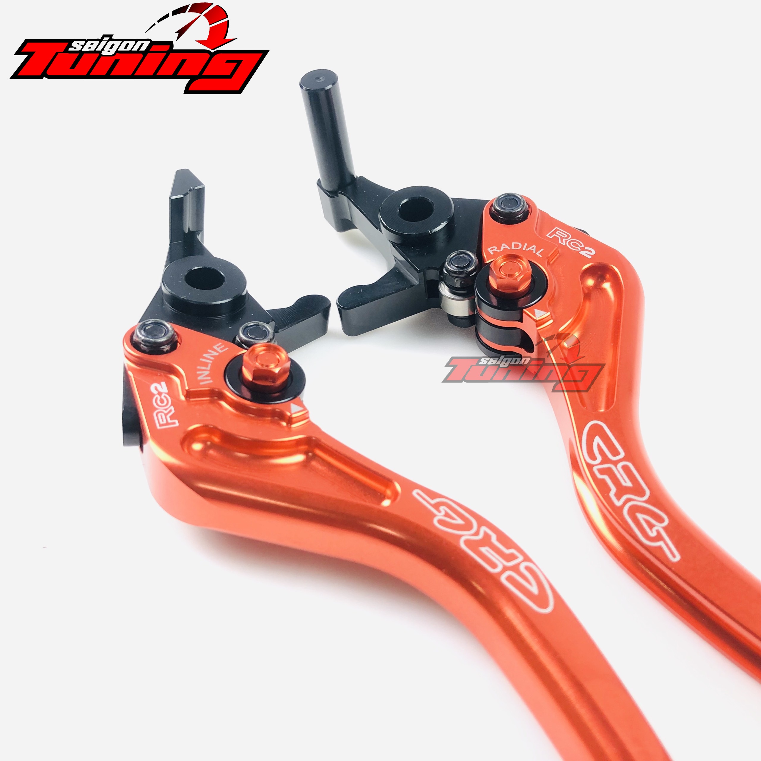 [HCM]Bộ tay thắng SH 6 số cao cấp - Màu cam Orange