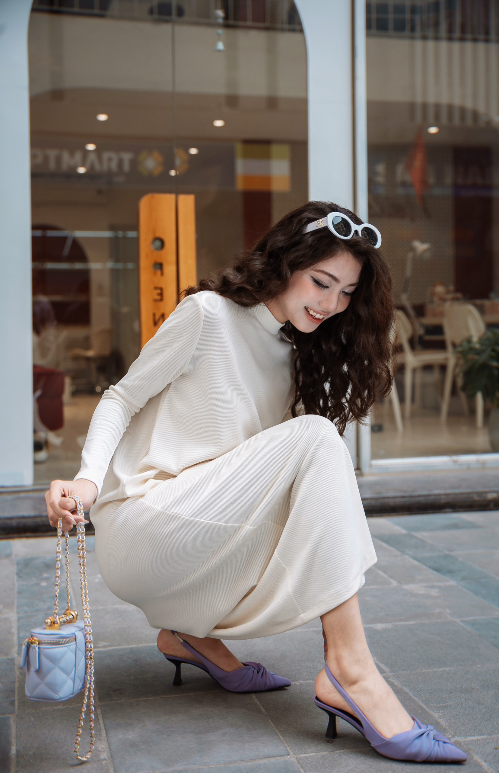 Đầm suông thun tăm dáng dài cổ 3 phân Leegi Design