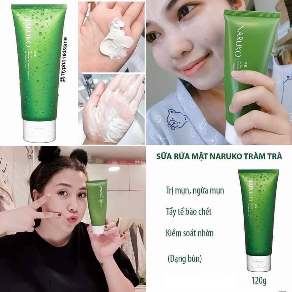 Sữa rửa mặt 3in1 dạng bùn NARUKO BẢN ĐÀI 120ML
