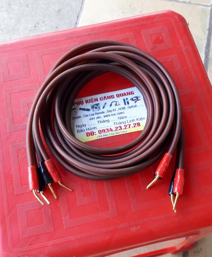 Cặp dây loa Canare dài 3m ( 2 vế ) hàn sẵn jack mỏ chim