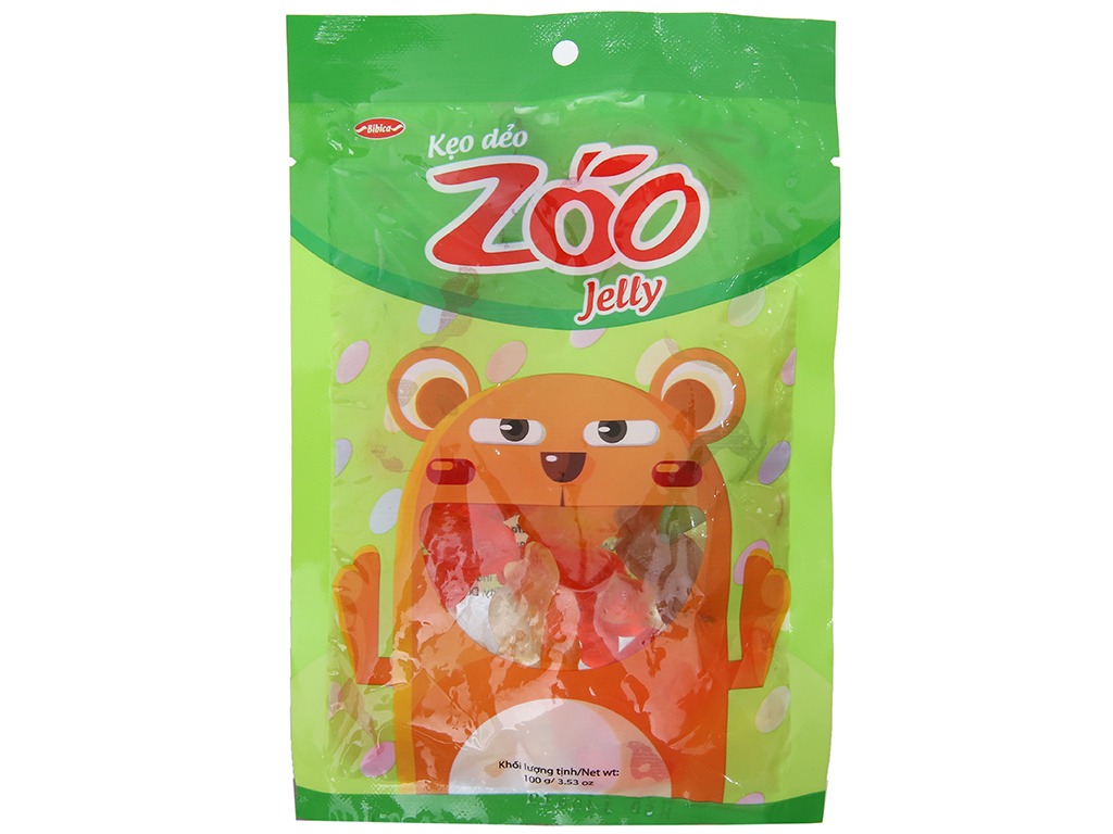 Kẹo Dẻo Zoo Jelly Hương Trái Cây Gói 100g
