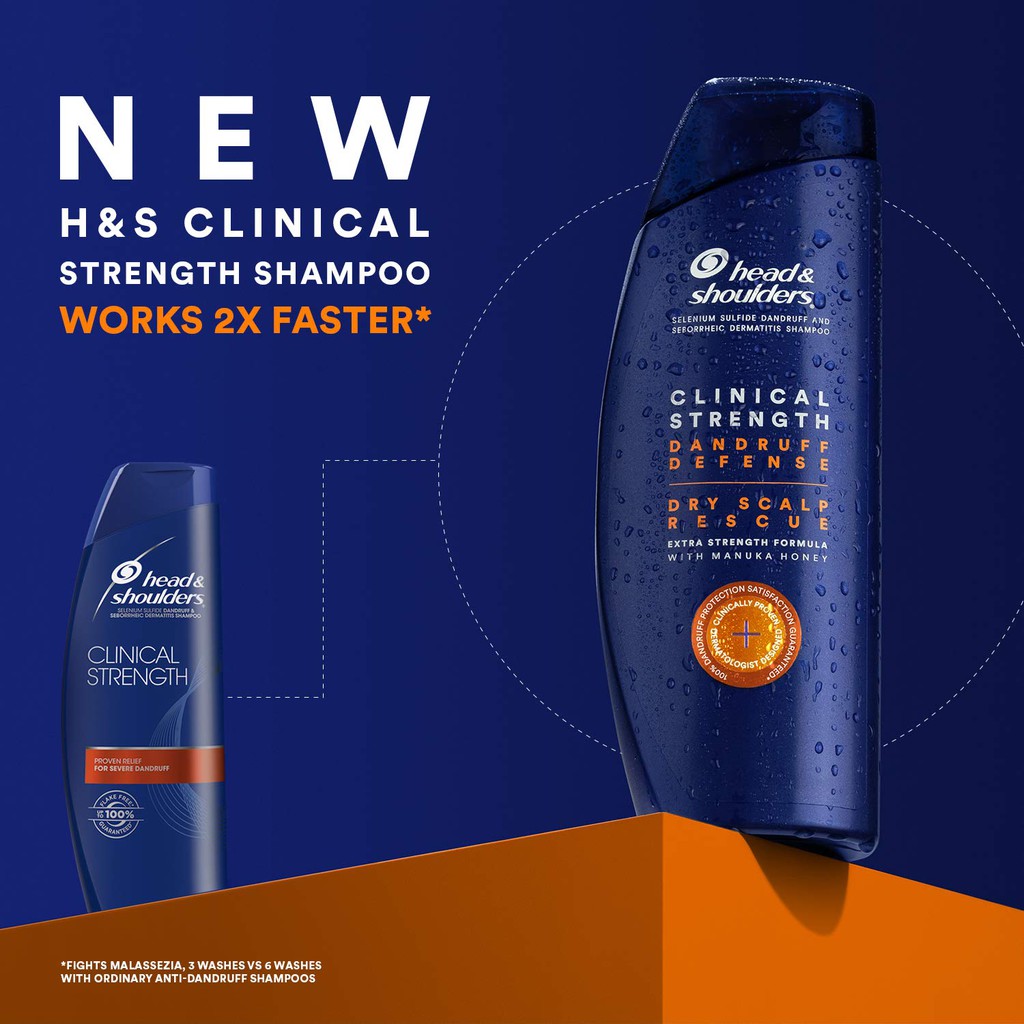 DẦU GỘI NGĂN NGỪA GÀU VÀ NẤM DA ĐẦU HEAD&SHOULDER CLINICAL STRENGTH SHAMPOO 400mL của Mỹ